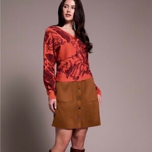 Tribal Coral Sweater